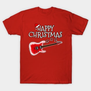 Christmas Electric Guitar Teacher Guitarist Xmas 2022 T-Shirt